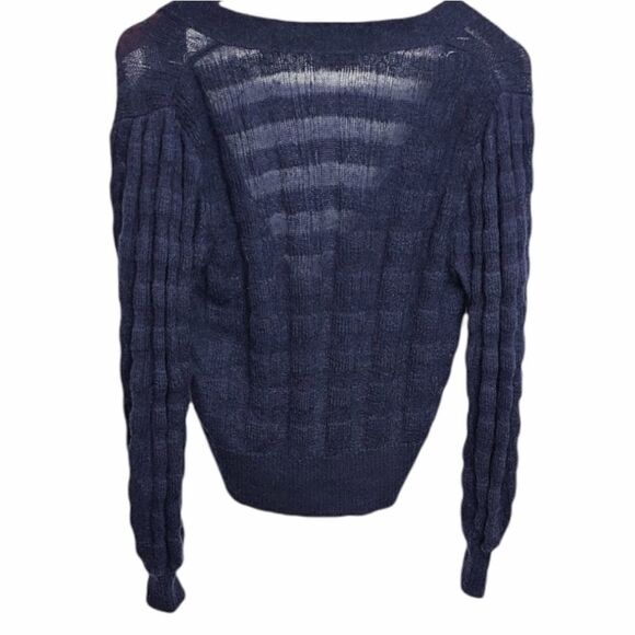 See By Chloe Sweater Womens‎ Size XS Mohair Wool Blend Blue Cardigan - Picture 2 of 9